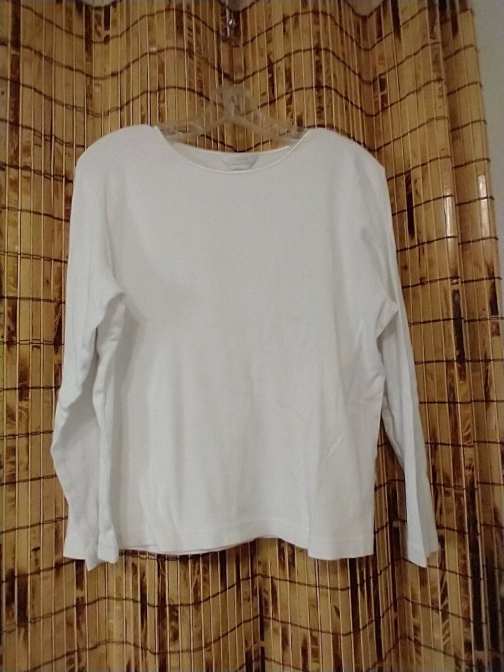 CJ Banks White Long Sleeve Crewneck Basic Tee Size X